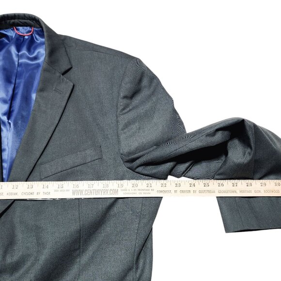 Billy London Mens Dark Gray Blazer Suit Jacket 44R Polyester & Rayon Blend - Picture 7 of 11